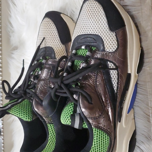 Dior homme green silver sneakers size 38 us 8 - Picture 8 of 17